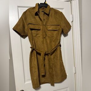 Banana Republic Tan Suede Dress